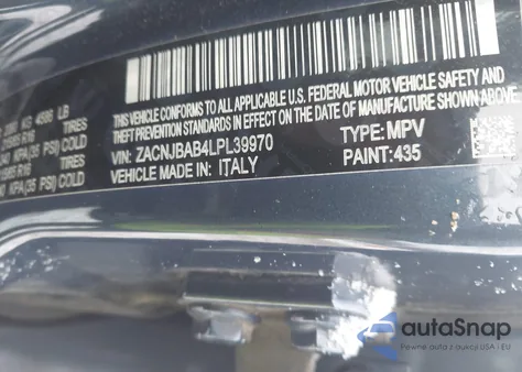 2020 Jeep Renegade Sport 4X4 z USA, uszkodzony, nr VIN ZACNJBAB4LPL39970